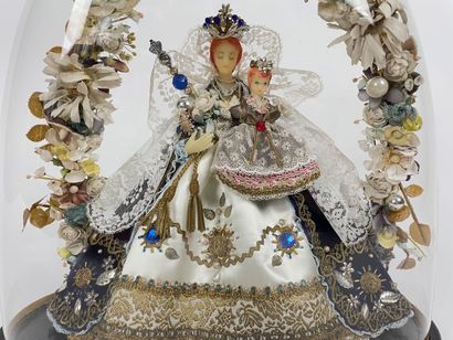 Virgin and Child under a globe, 19th-20th...