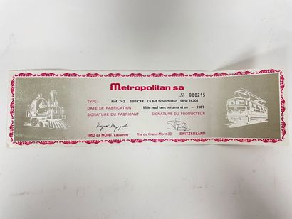 METROPOLITAN - SWITZERLAND (H0)
742, Ce 6/8...