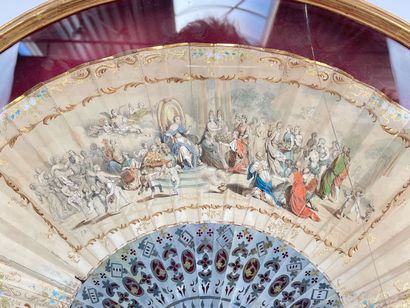 
Napoleon III period fan, late 19th century,...