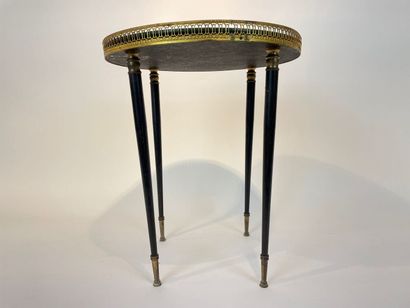 A round sofa with a mirror back, 20th century,...