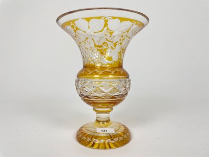BOHEME
A small chalice vase with vine decoration,...