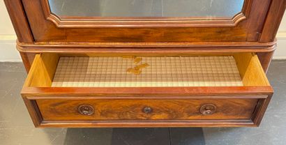 Louis-Philippe period mirror cabinet opening...