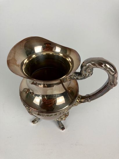 Neoclassical quadripod coffee and tea tray,...