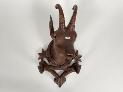 FORÊT-NOIRE
Wall coat rack with ibex head...