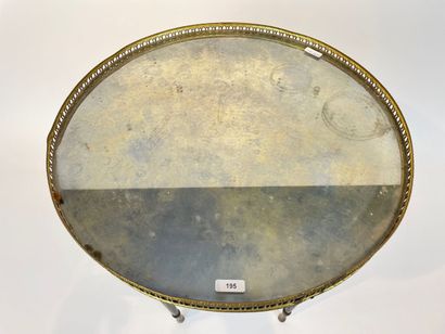 A round sofa with a mirror back, 20th century,...
