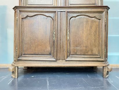 Double-glazed sideboard with four doors,...