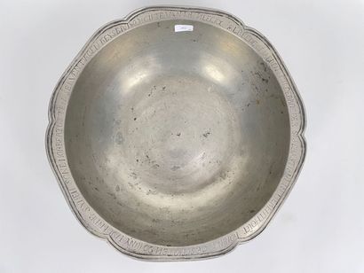 Large hollow dish and basin, probably 18th...