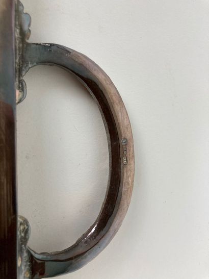 Neoclassical quadripod coffee and tea tray,...