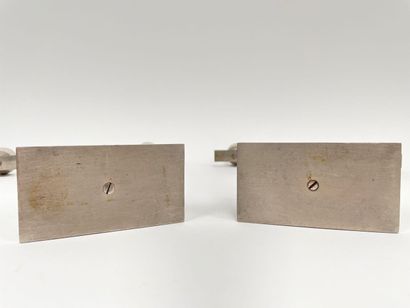 Pair of late Art Deco two-light candelabra,...
