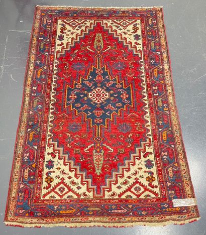 Persian carpet of Abadeh type with polychrome...