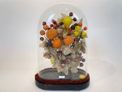 Virgin and Child and fruit basket under globes,...