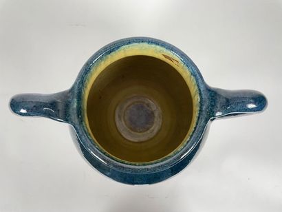 Large vase, early 20th century, glazed ceramic,...