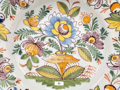 DELFT
Hollow dish with polychrome floral...
