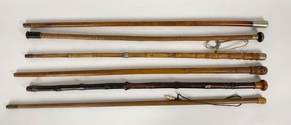 Lot of six antique canes [wear/slight al...
