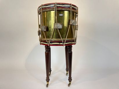 Drum mounted in a planter with wheels, h....