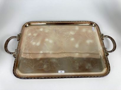 Neoclassical quadripod coffee and tea tray,...