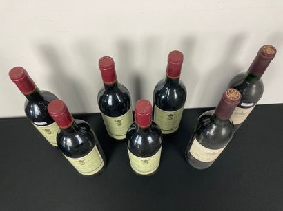 BORDEAUX (SAINT-ESTÈPHE)
Lot de sept bouteilles...