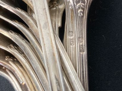 Lot de couverts, XIXe-XXe, argent (950 et...