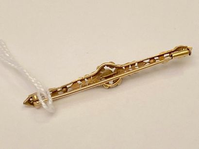 Barrette Belle Époque en or jaune ciselé...