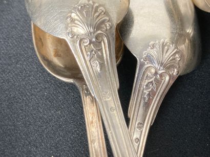 Lot de couverts, XIXe-XXe, argent (950 et...