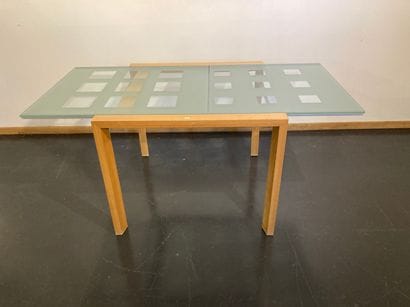 LIGNE ROSET
Table à dîner carrée à allonges...