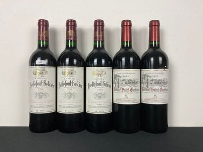 BORDEAUX
Lot de cinq bouteilles :
- (SAINT-ÉMILION-GRAND-CRU),...