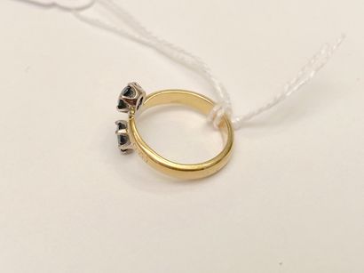 Bague Toi & Moi en or jaune (750 millièmes)...