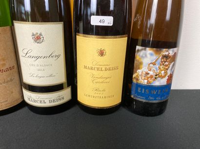 ALSACE
Lot de cinq bouteilles :
- (GEWURZTRAMINER),...