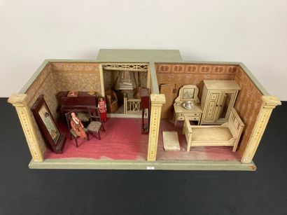 Maison de poupée artisanale avec partie de...