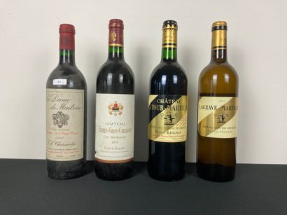 BORDEAUX
Lot de quatre bouteilles :
- (SAINT-ESTÈPHE),...