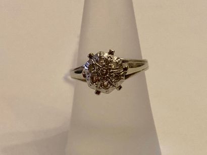 Bague en or blanc (750 millièmes) sertie...