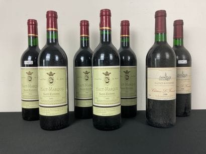 BORDEAUX (SAINT-ESTÈPHE)
Lot de sept bouteilles...