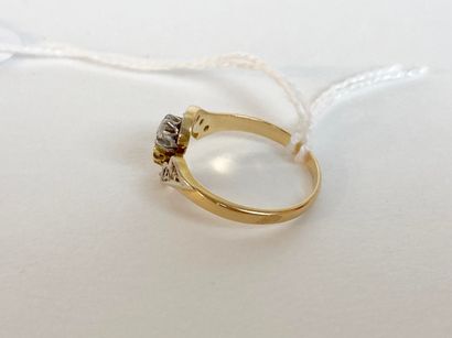 Bague Toi & Moi en or jaune (750 millièmes)...