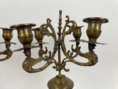 Garniture en balustre Belle Époque à décor...