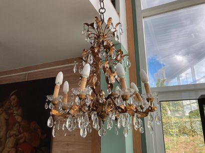 Lustre à six bras de lumière en rameau, XXe,...