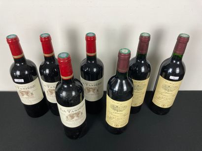 BORDEAUX
Lot de sept bouteilles :
- (MÉDOC),...