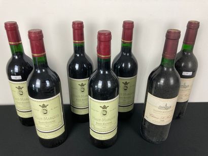 BORDEAUX (SAINT-ESTÈPHE)
Lot de sept bouteilles...