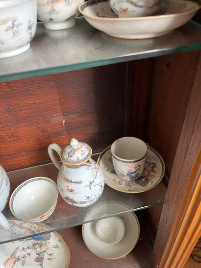 CHINE, XVIIIème, bel ensemble de pièces diverses...