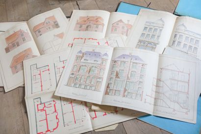Deux fardes comprenant de nombreux plans...