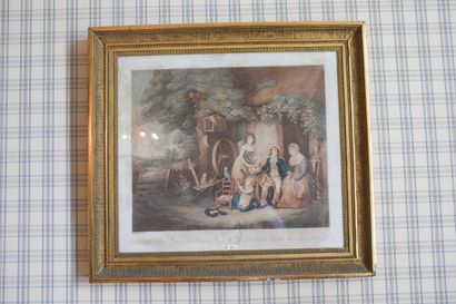 Paire de lithographies, XIXème, 