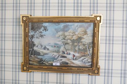 Estampe rehaussée 