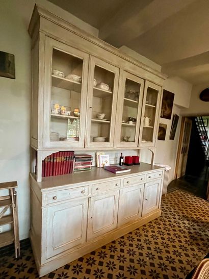 Chest of drawers - double cabinet - in patinated...