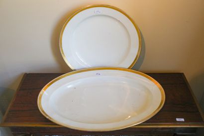ALLEMAGNE, THURINGE, deux plats en porcelaine,...