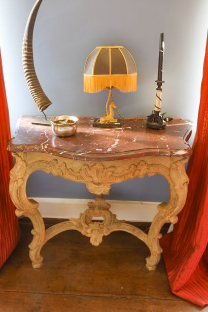 Console en bois patiné, XVIIIème, Louis XV,...