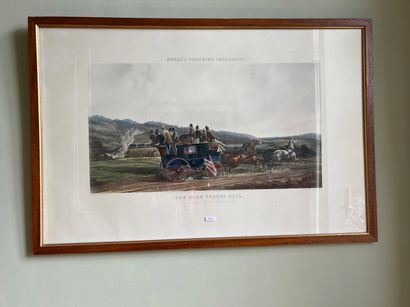 Paire d'estampes rehaussées 