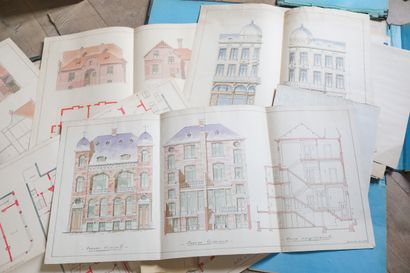 Deux fardes comprenant de nombreux plans...
