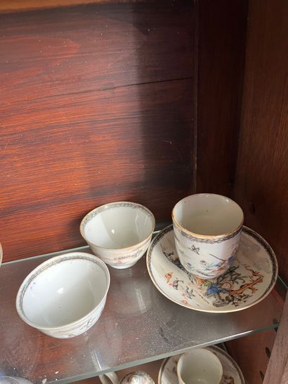 CHINE, XVIIIème, bel ensemble de pièces diverses...
