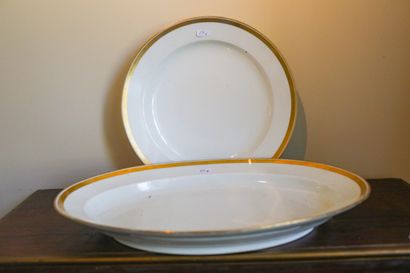 ALLEMAGNE, THURINGE, deux plats en porcelaine,...