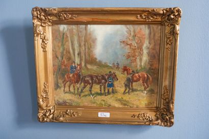 KARL REILLE Baron (1886-1974), paire de tableaux...