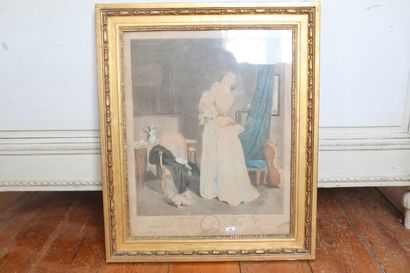 Estampe rehaussée 